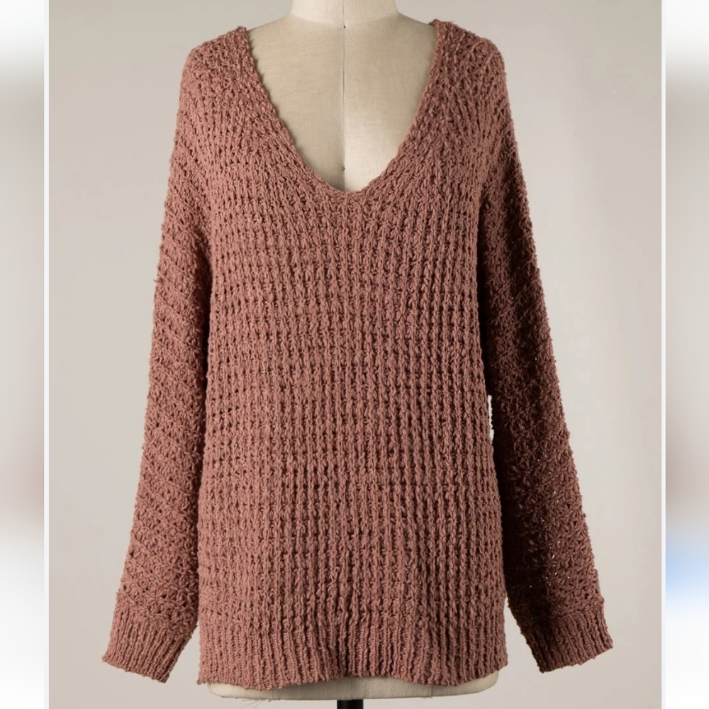 Miracle V-Neck Cable Knit Sweater